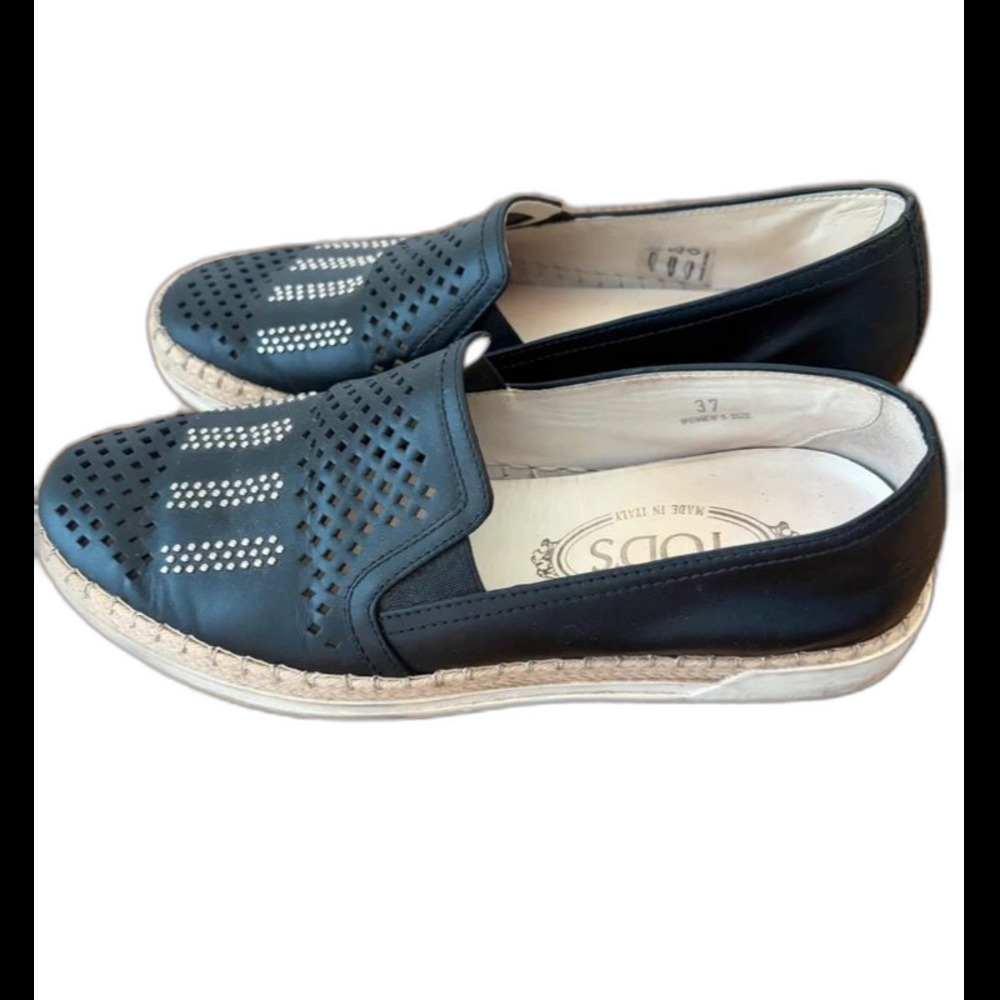 TODS Leather espadrilles slip on sz 7
